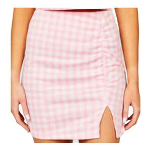 Altar'd‎ State Pink Gingham Skirt NEW